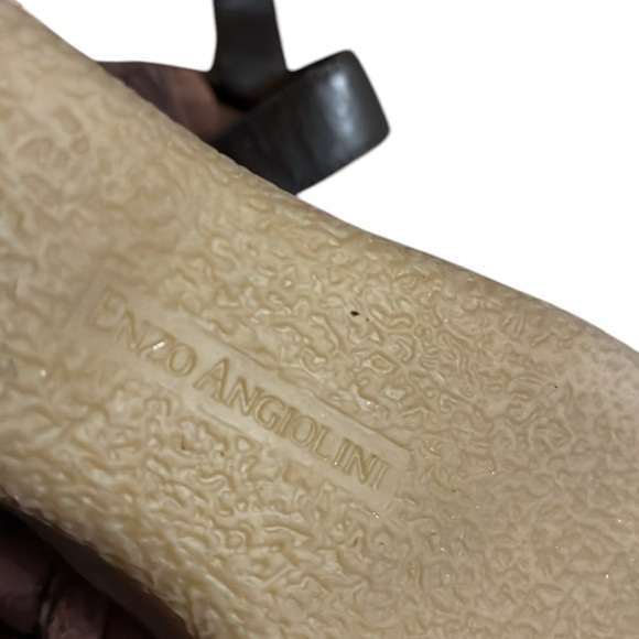 Enzo Angliolini Brown Quilted Suede Wedge Boots Size 10 - Picture 5 of 8